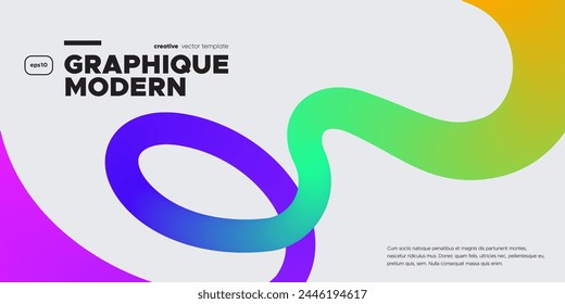 Wavy shape with Colorful Gradient. Vector illustration.