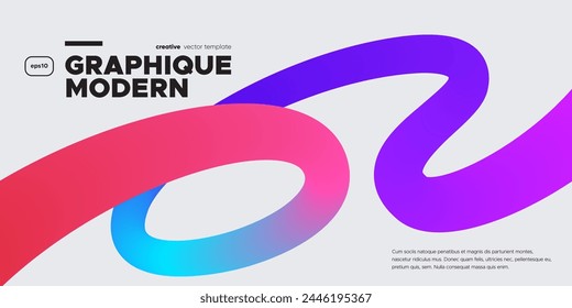 Wavy shape with Colorful Gradient. Vector illustration.