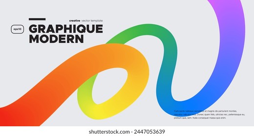 Wavy shape with Colorful Gradient. Vector illustration.