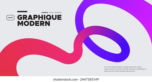 Wavy shape with Colorful Gradient. Vector illustration.