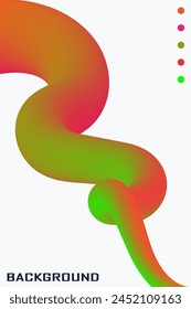 Wavy shape with Colorful Gradient. Vector illustration.