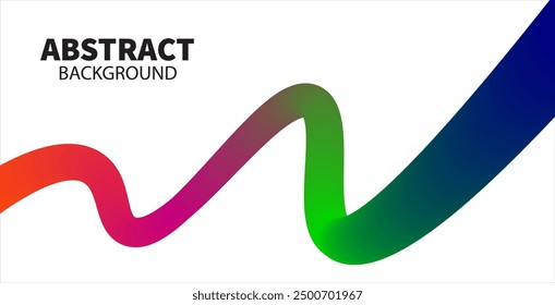 Wavy shape with Colorful Gradient. Vector illustration.