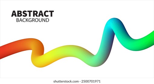 Wavy shape with Colorful Gradient. Vector illustration.