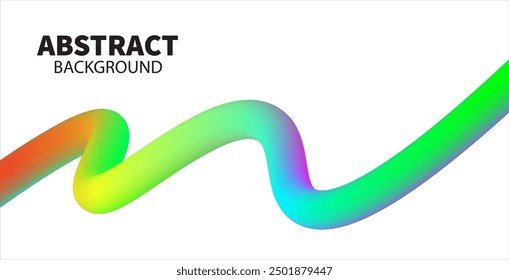 Wavy shape with Colorful Gradient. Vector illustration.