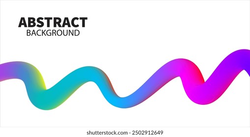 Wavy shape with Colorful Gradient. Vector illustration.