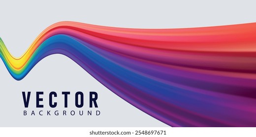 Wavy shape with Colorful gradient. Vector illustration. eps 10