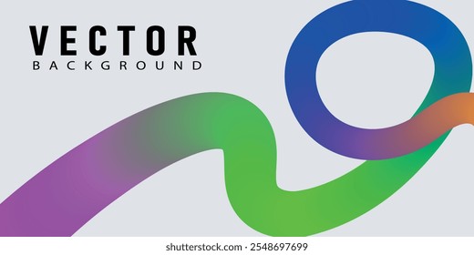 Wavy shape with Colorful Gradient. Vector eps 10