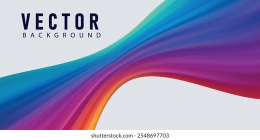 Forma ondulada com gradiente Colorido. Ilustração vetorial. eps 10