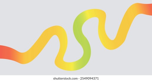 Wavy shape with Colorful gradient. Vector illustration.