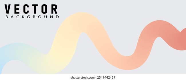 Wavy shape with Colorful gradient. Vector eps 10