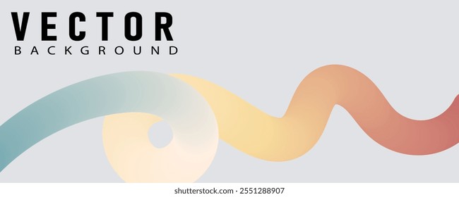 Wavy shape with Colorful gradient. Vector eps 10