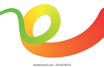 Wavy shape with Colorful gradient. Vector illustration.