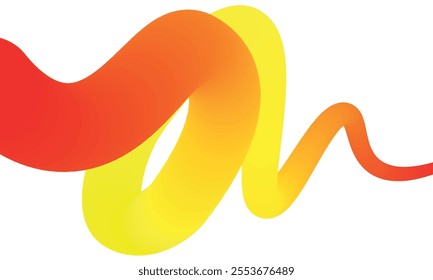 Wavy shape with Colorful gradient. Vector illustration.