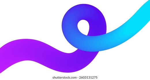 Wavy shape with Colorful Gradient. Vector illustration.