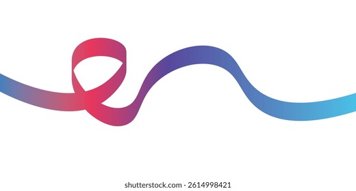 Wavy shape with colorful gradient. Vector illustration. eps10