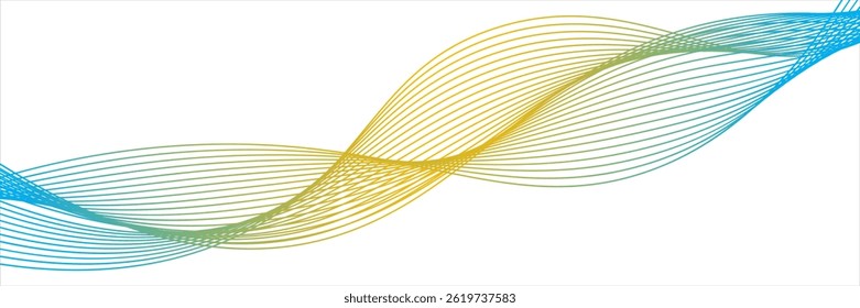 Wavy shape with Colorful gradient. Vector illustrati