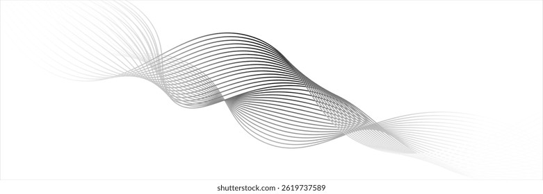 Wellenform mit Farbverlauf. Vektorgrafik