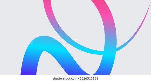 Wavy shape with Colorful Gradient. Vector illustration.