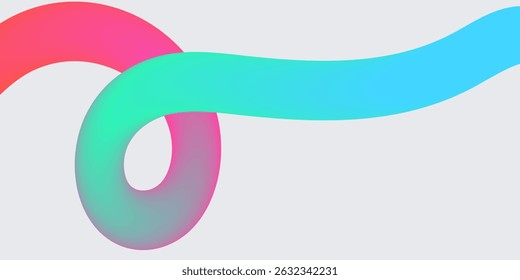 Wavy shape with Colorful gradient. Vector illustration. Eps10