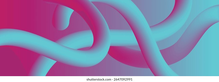Wavy shape with Colorful Gradient. Vector illustration.