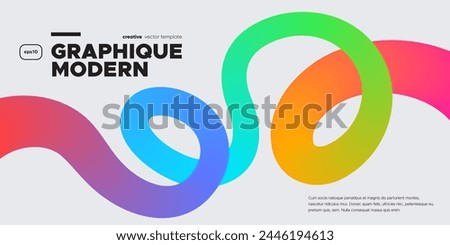 Wavy shape with Colorful Gradient. Vector illustration.