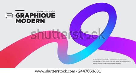 Wavy shape with Colorful Gradient. Vector illustration.