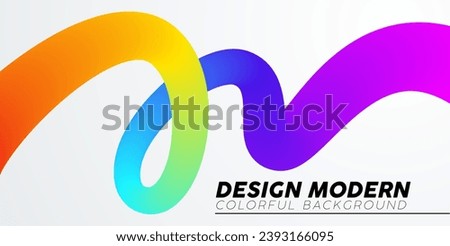 Wavy shape with colorful rainbow design modern background. Minimal style for creative covers, dynamic layer template multicolored line and loops, presentation corporate identity vector illustration 