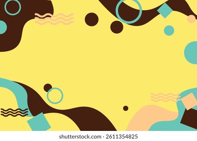 Wavy with shape different form background. Vector illustration.