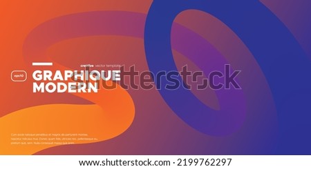 Wavy shape with gradient color. Vector illustration. Foto stock © 