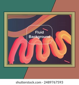 Wavy shape with gradient colors on white background. Vector illustration. Fluid design