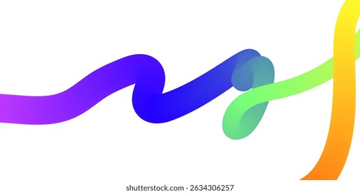 Forma ondulada com cores Arco-íris.