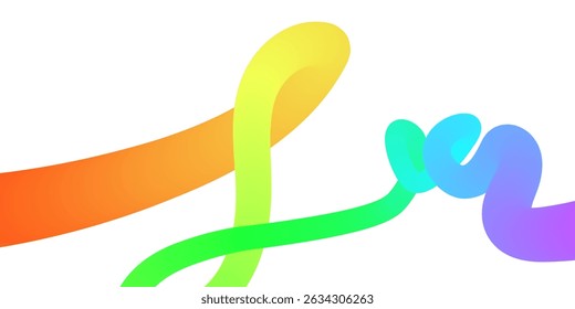 Forma ondulada con colores del arco iris. eps 10