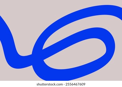 Wavy shapes with blue gradations. Geometric Background with Dynamic Blue Line Shapes. Vector Pattern with Squiggly Gradient Elements. Colorful Abstract Snake Illustration.