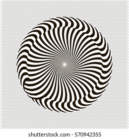 wavy shapes, concentric lines, complex form