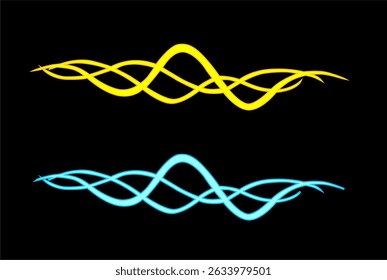 wavy shapes Wave of the many colored lines Abstract wavy stripes on a white set vector
