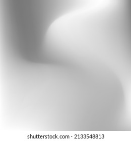 Wavy Silver Fluid monochromatischer Hintergrund. Graue Curve unscharfes Wasser glatte Oberfläche. Aluminium Light Calm Dunkles Aluminium Swirl Gradient Mesh. Flüssiger dynamischer Sky-Weicher, metallischer Farbverlauf-Hintergrund.