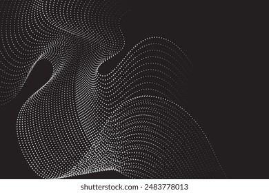 Wavy Silver Unique Halftone Background Design