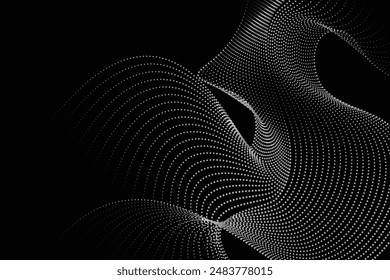 Wavy Silver Unique Halftone Background Design