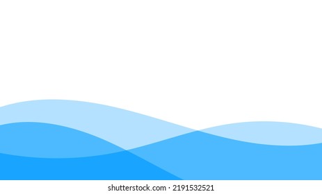 Wavy simple blue banner background design vector.