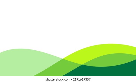 Wavy simple green banner background design vector.