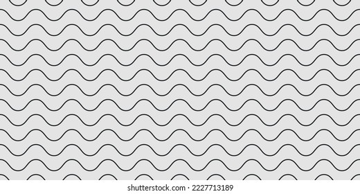 Wavy simple lines. A vector with the same lines going in a zigzag without corners. Print and decoration of seamless surfaces.