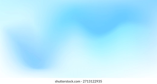 Wavy sky blue gradient design with soft white accents, creating a clean modern abstract background with smooth flowing shapes.