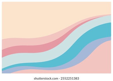 Wavy smooth lines vector background