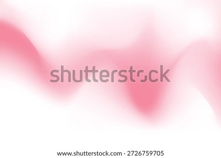 Wavy Soft Pink Gradient Background. Pastel Abstract Pink Wave Gradation Shape. Smooth gradient mesh wave in pink sakura blossom tones. Vector illustration