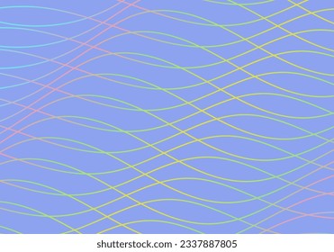 Líneas de gradiente solar onduladas fondo vectorial abstracto