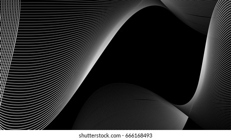 Wavy sound wave technology abstract vector background