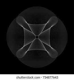 Wavy sound wave technology abstract vector background