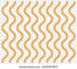 Wavy spaghetti or ramen noodles flat vector icon for food apps and websites. eps 10