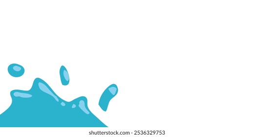 wavy splashing water vector illustration in flat style. cartoon splashing water background.