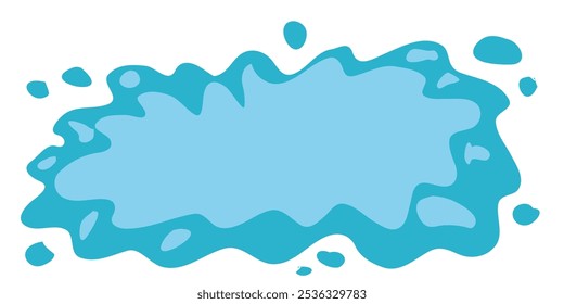 wavy splashing water vector illustration in flat style. cartoon splashing water background.
